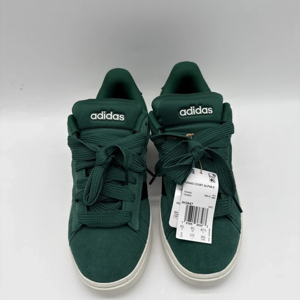Adidas Grand Court Alpha 00S Men's 9 Athletic Sneaker Tennis Shoe IH3847 Green‎